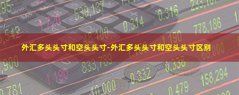 外汇多头头寸和空头头寸-外汇多头头寸和空头头寸区别