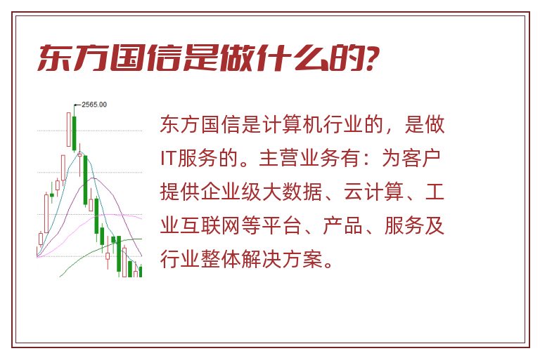 东方国信是做什么的？