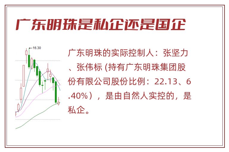 广东明珠是私企还是国企