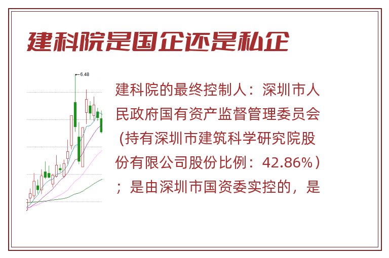 建科院是国企还是私企