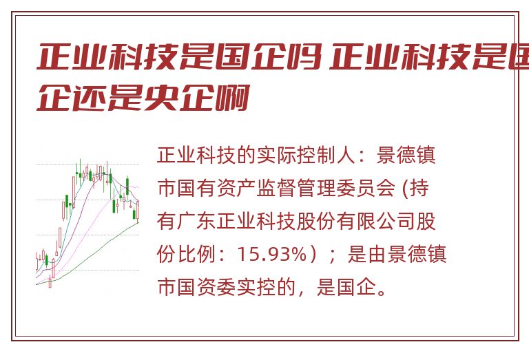 正业科技是国企吗 正业科技是国企