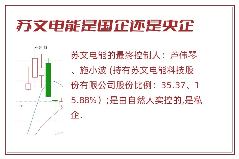 苏文电能是国企还是央企