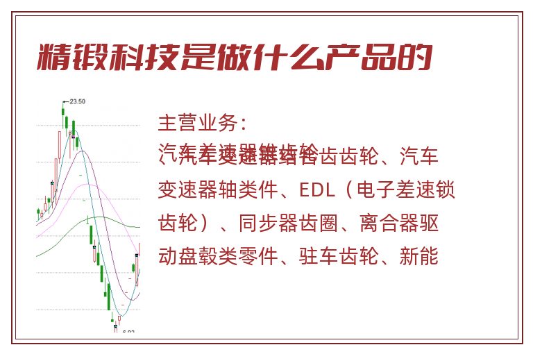 精锻科技是做什么产品的