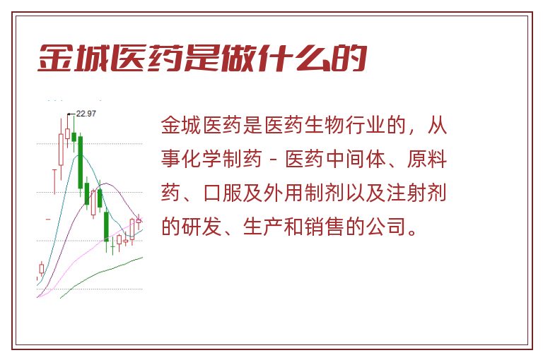 金城医药是做什么的