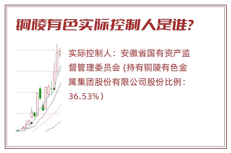 铜陵有色实际控制人是谁？