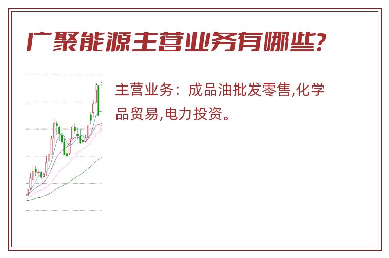 广聚能源主营业务有哪些？