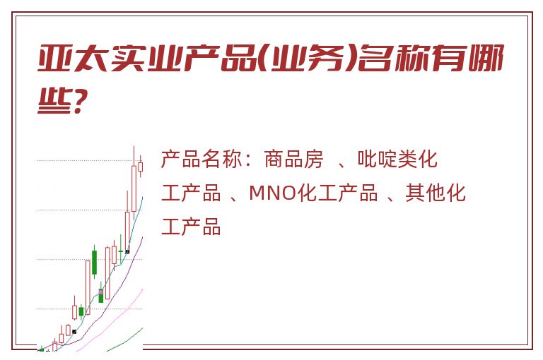 亚太实业产品（业务）名称有哪些？