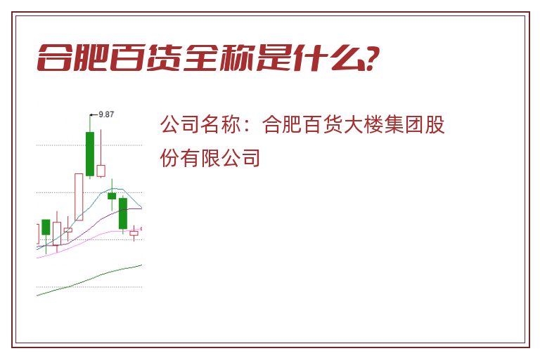 合肥百货全称是什么？