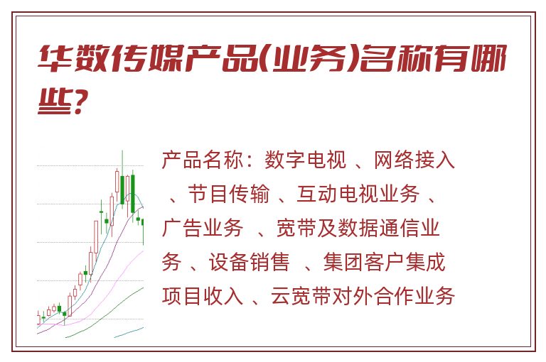 华数传媒产品（业务）名称有哪些？