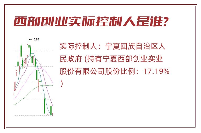 西部创业实际控制人是谁？