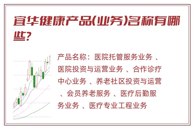 宜华健康产品（业务）名称有哪些？