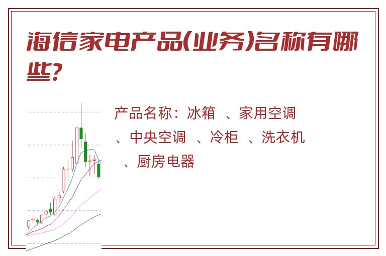 海信家电产品（业务）名称有哪些？