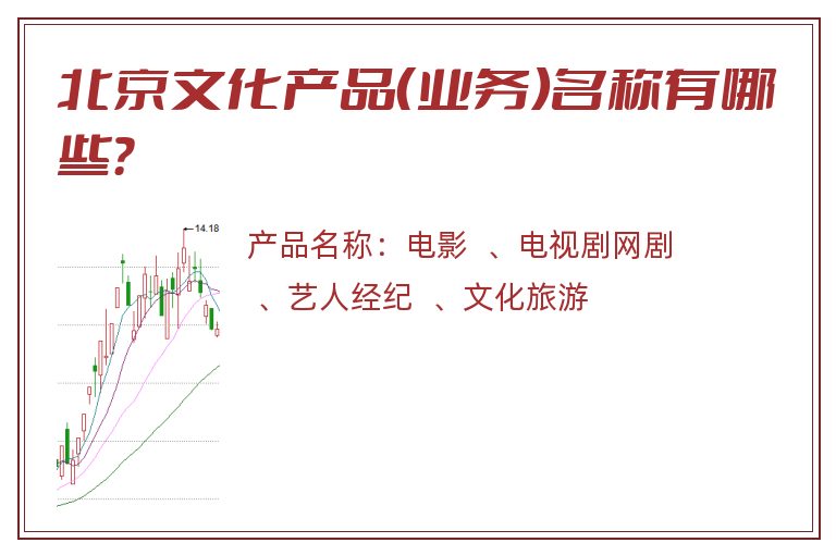 北京文化产品（业务）名称有哪些？
