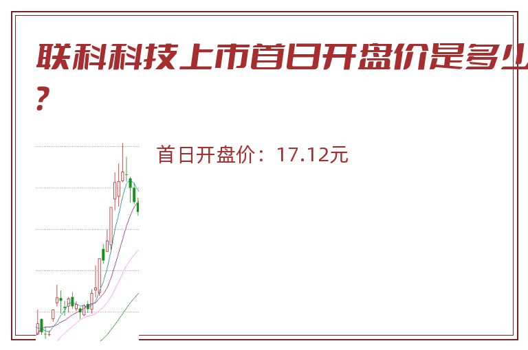 联科科技上市首日开盘价是多少？
