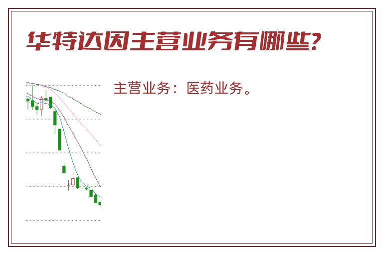 华特达因主营业务有哪些？