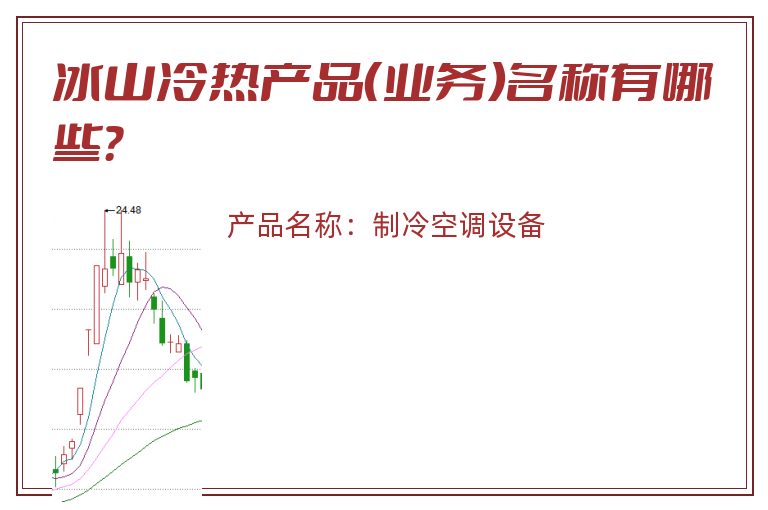 冰山冷热产品（业务）名称有哪些？