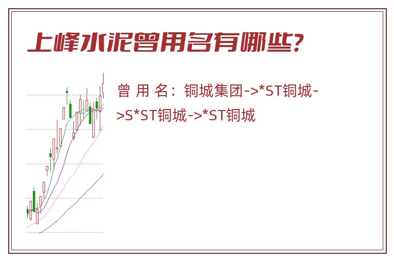 上峰水泥曾用名有哪些？