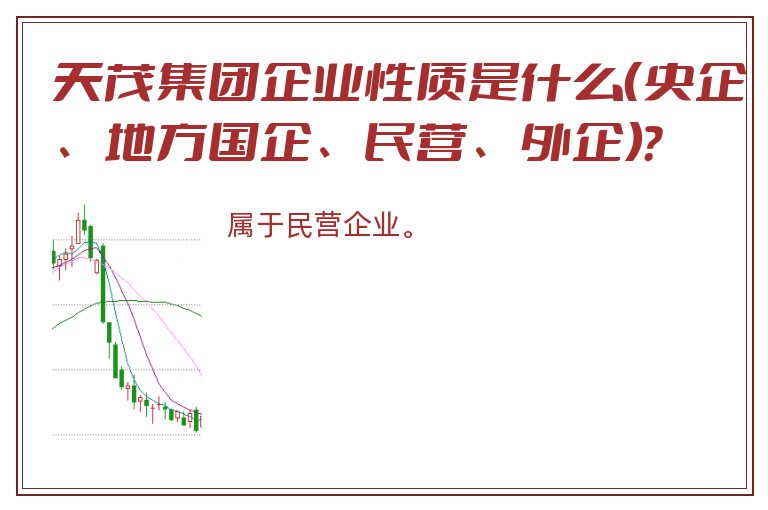 天茂集团企业性质是什么（央企、地方国企、民营、外企）？