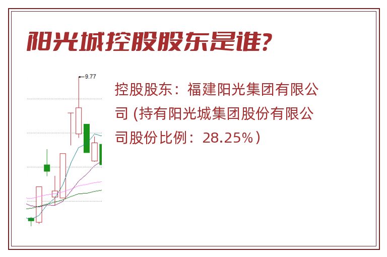 阳光城控股股东是谁？