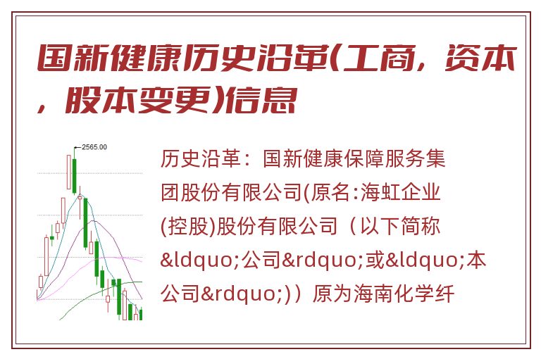 国新健康历史沿革（工商，资本，股本变更）信息