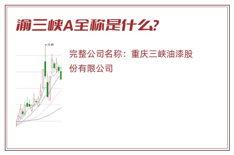 渝三峡A全称是什么？