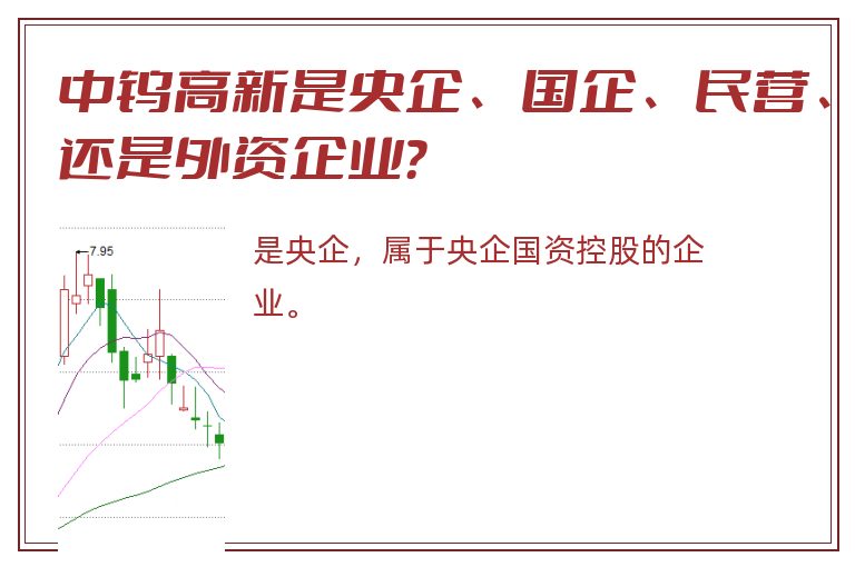 中钨高新是央企、国企、民营、还是外资企业？