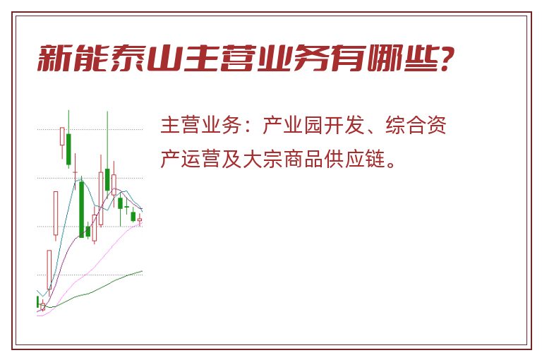 新能泰山主营业务有哪些？