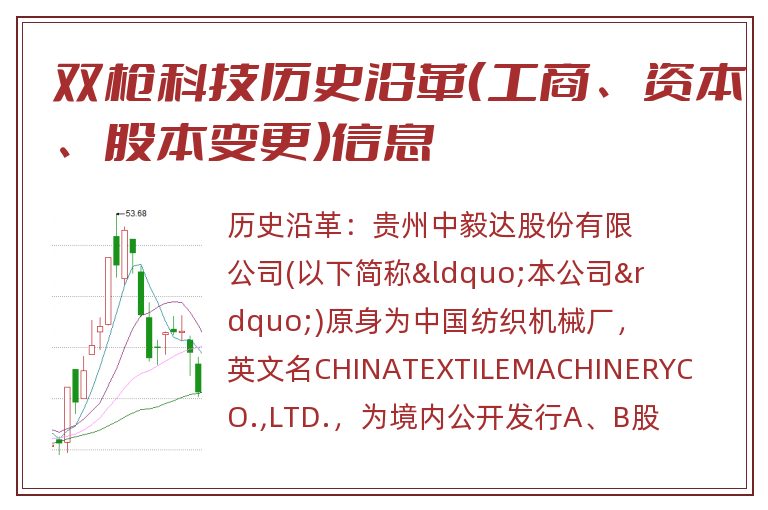 双枪科技历史沿革（工商、资本、股本变更）信息
