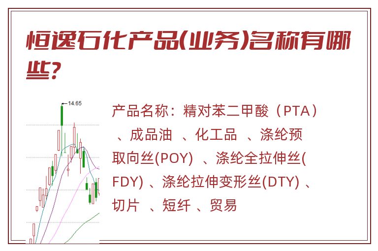 恒逸石化产品（业务）名称有哪些？