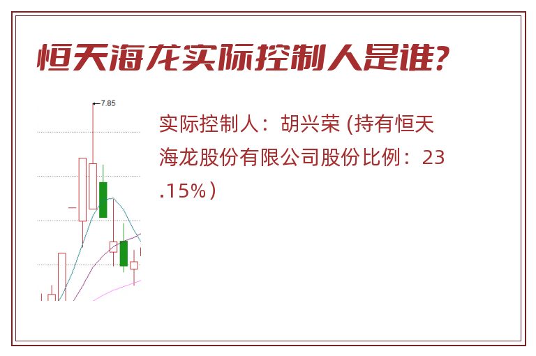 恒天海龙实际控制人是谁？