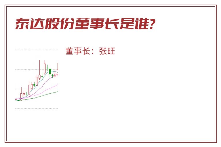 泰达股份董事长是谁？