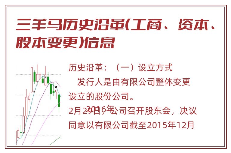 三羊马历史沿革（工商、资本、股本变更）信息