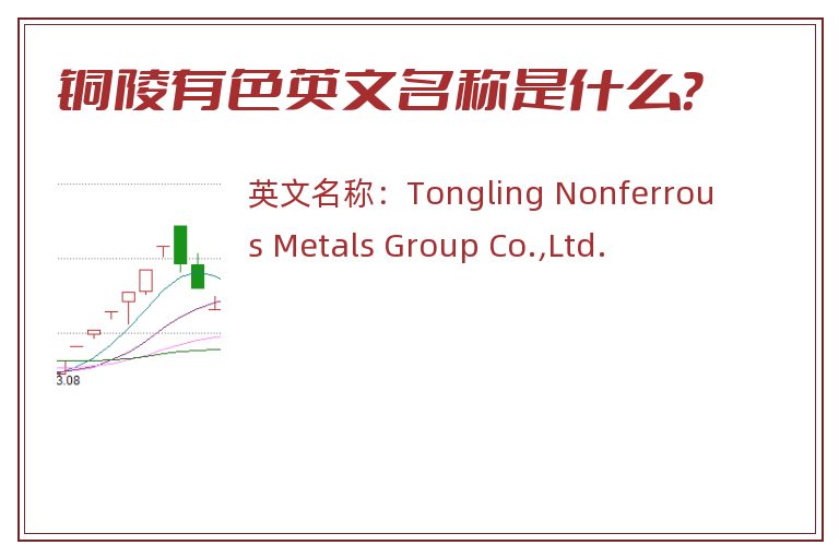 铜陵有色英文名称是什么？