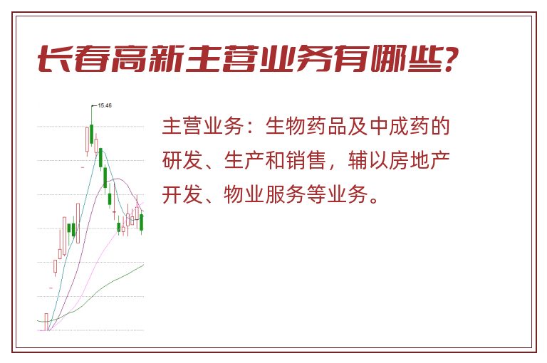 长春高新主营业务有哪些？