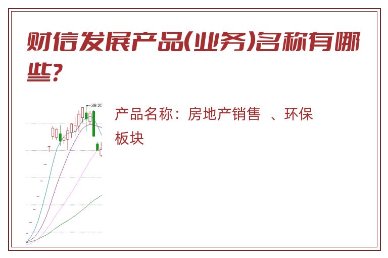 财信发展产品（业务）名称有哪些？