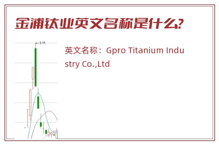 金浦钛业英文名称是什么？