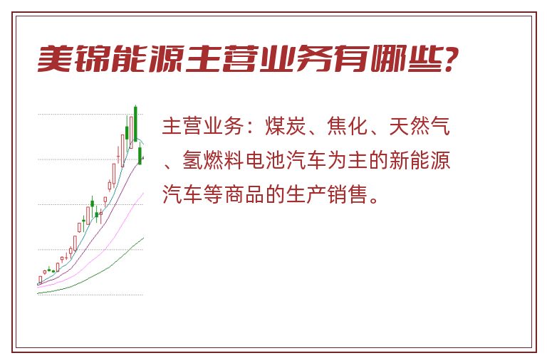 美锦能源主营业务有哪些？