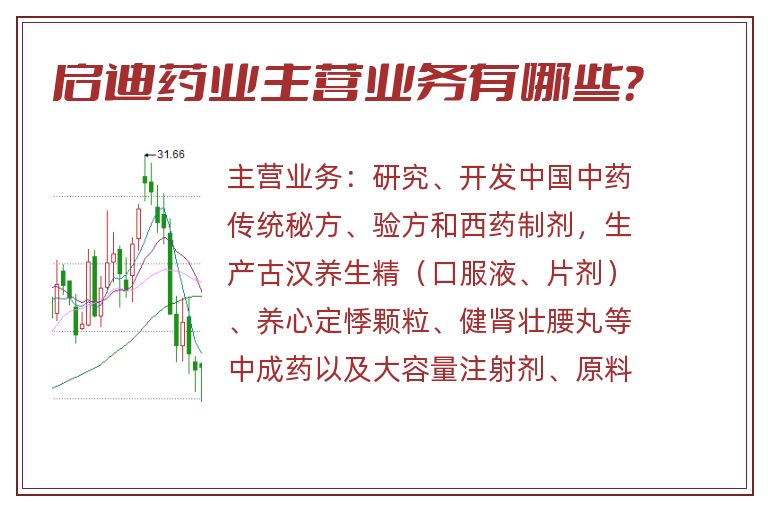 启迪药业主营业务有哪些？