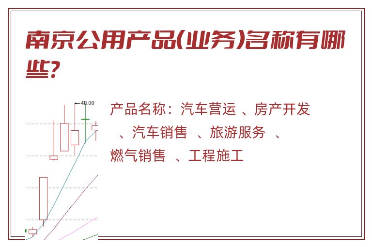 南京公用产品（业务）名称有哪些？