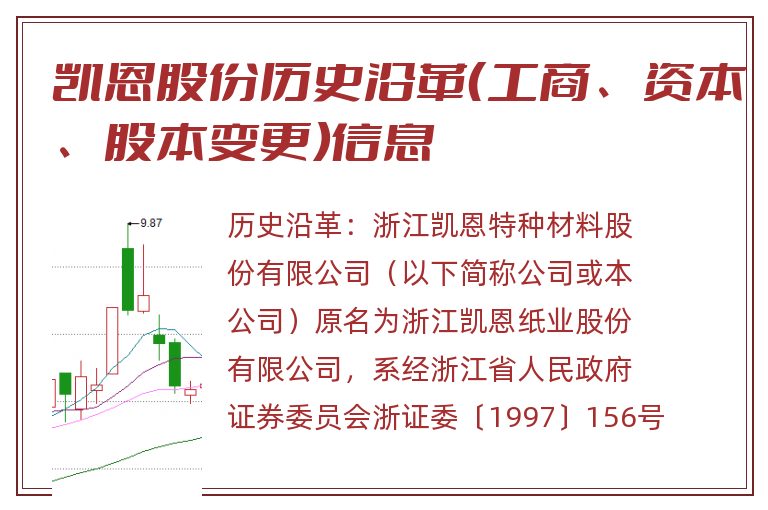 凯恩股份历史沿革（工商、资本、股本变更）信息