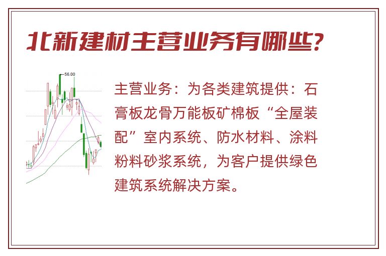 北新建材主营业务有哪些？