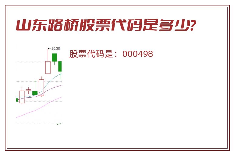 山东路桥股票代码是多少？