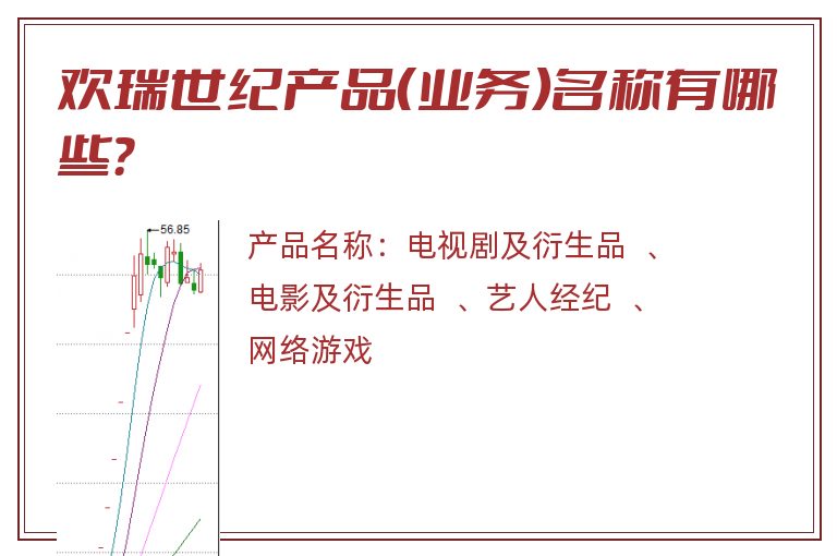 欢瑞世纪产品（业务）名称有哪些？