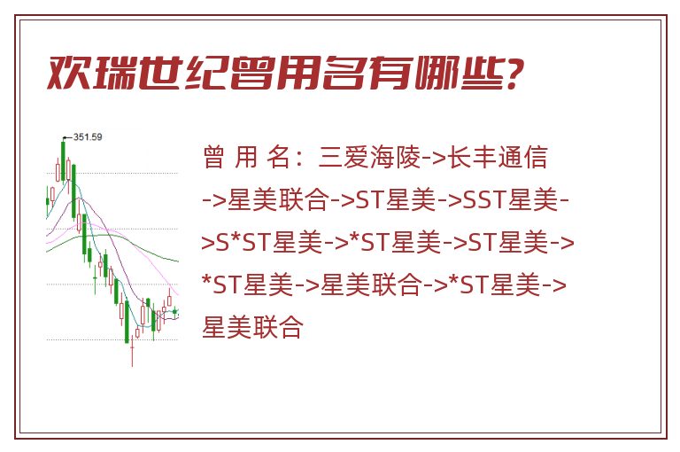 欢瑞世纪曾用名有哪些？