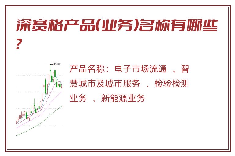 深赛格产品（业务）名称有哪些？