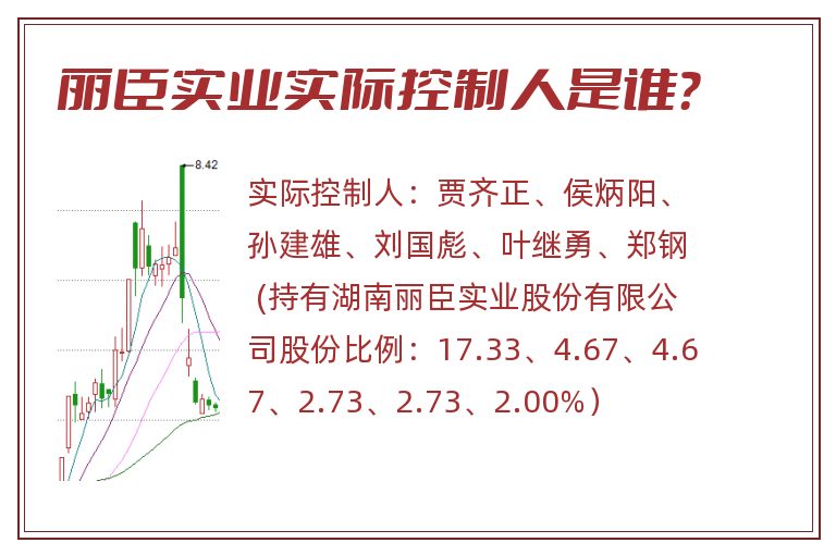 丽臣实业实际控制人是谁？