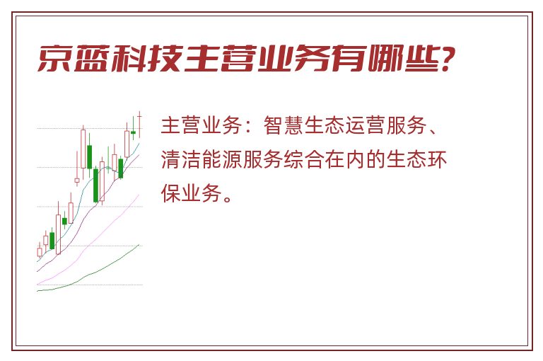 京蓝科技主营业务有哪些？