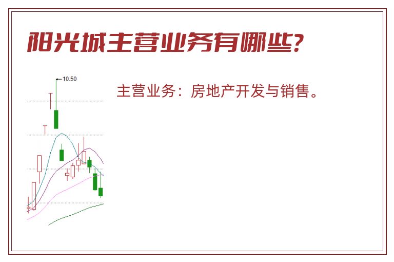 阳光城主营业务有哪些？