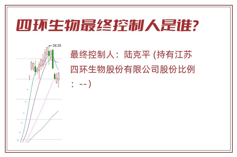 四环生物最终控制人是谁？
