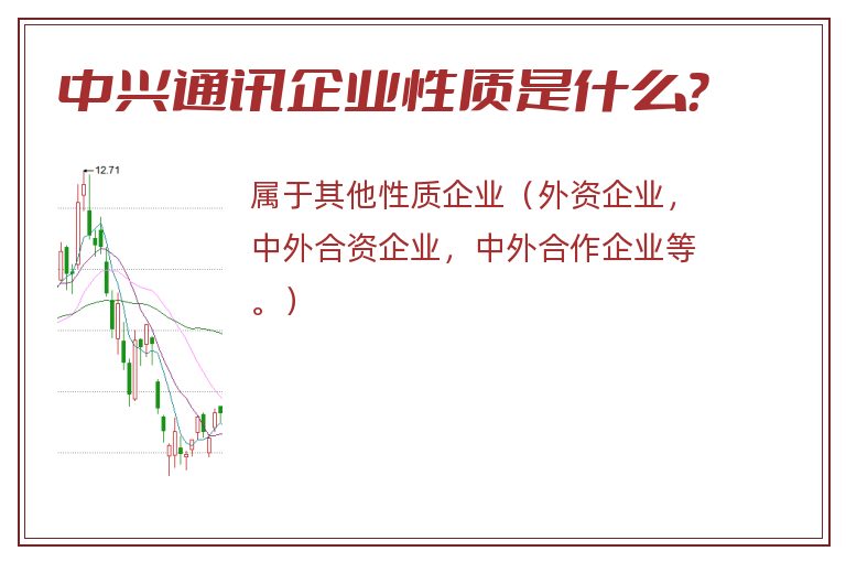 中兴通讯企业性质是什么？